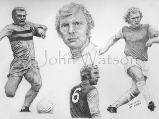 Other Footballers, in pencil, watercolour Image.